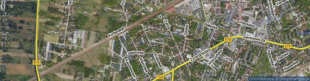 Zdjęcie satelitarne Porzeczkowa ul.